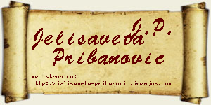 Jelisaveta Pribanović vizit kartica